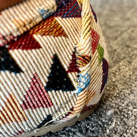 Minnetonka Cream Kaleidoscope Lodge Trapper Womens 7 Faux Fur Lined Moccasins - Picture 7 of 10